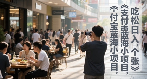支付宝蓝海小项目，吃饭逛街拍个照，轻松日入1张-零界教育