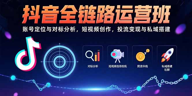 （15525期）抖音全链路运营班：账号定位与对标分析，短视频创作，投流变现与私域搭建-零界教育