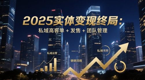2025实体变现终局：私域高客单+发售+团队管理-零界教育