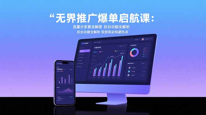 （15567期）无界推广爆单启航课：流量分发算法解密 后台功能全解析 投放前必知避坑点-零界教育