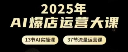 2025年AI爆店运营大课，13节AI实操课+37节流量运营课-零界教育