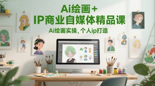 Ai绘画+IP商业自媒体精品课，Ai绘画实操，个人ip打造-零界教育
