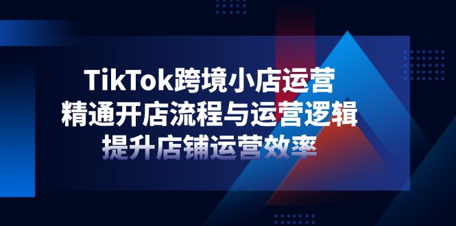 （14369期）TikTok跨境小店运营，精通开店流程与运营逻辑，提升店铺运营效率-零界教育