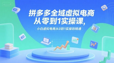 拼多多全域虚拟电商从零到1实操课，小白虚拟电商从0到1实操到精通-零界教育