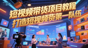 短视频带货项目教程，打造短视频带货第一队伍-零界教育