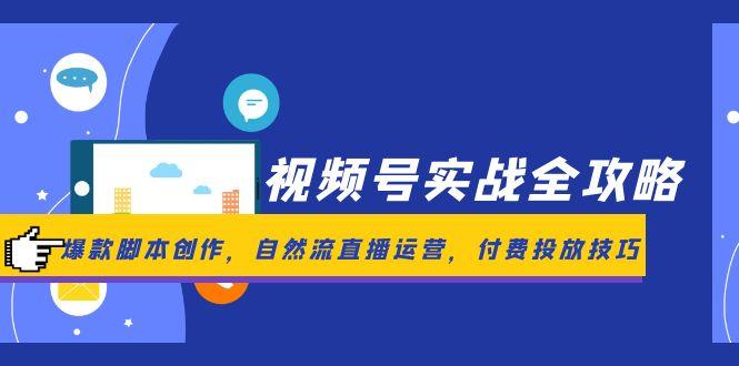 （14925期）视频号实战全攻略，爆款脚本创作，自然流直播运营，付费投放技巧-零界教育
