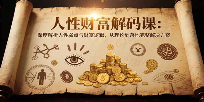 （15434期）人性财富解码课6.0：深度解析人性弱点与财富逻辑，理论到落地完整解决方案-零界教育