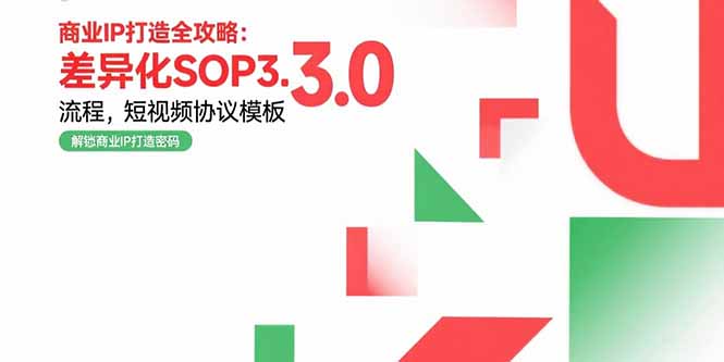 （15486期）商业IP打造全攻略：差异化SOP3.0流程，短视频协议模板，婚恋项目实战案例-零界教育