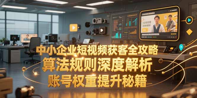 （15326期）中小企业短视频获客全攻略，算法规则深度解析，账号权重提升秘籍-零界教育