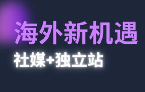 2025出海新机遇(社媒+独立站)，海外新机遇，实现独立站的高效运营与出海-零界教育