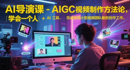AI导演课-AIGC视频制作方法论，学会一个人+AI工具，完成如同小型视频团队般的创作工作，实现导演梦-零界教育