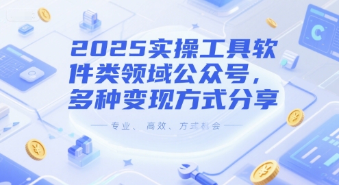 2025实操工具软件类领域公众号，多种变现方式分享-零界教育
