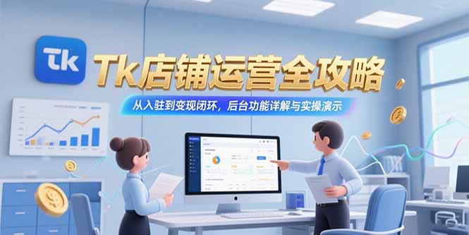 （15345期）Tk店铺运营全攻略，从入驻到变现闭环，后台功能详解与实操演示-零界教育