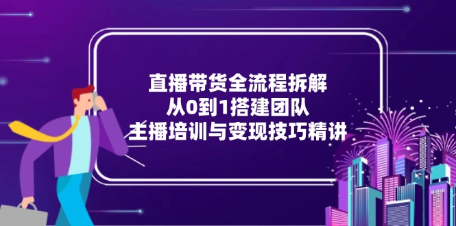 （15004期）直播带货全流程拆解：从0到1搭建团队，主播培训与变现技巧精讲-零界教育