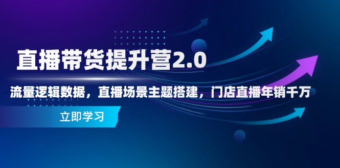 （14694期）直播带货提升营2.0：流量逻辑数据，直播场景主题搭建，门店直播年销千万-零界教育