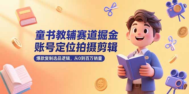 （15326期）童书教辅赛道掘金，账号定位拍摄剪辑，爆款复制选品逻辑，从0到百万销量-零界教育