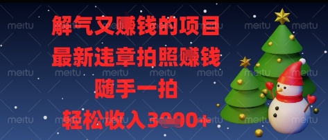 解气又挣钱的项目，最新违章拍照挣钱，随手一拍，轻松收入多张【揭秘】-零界教育