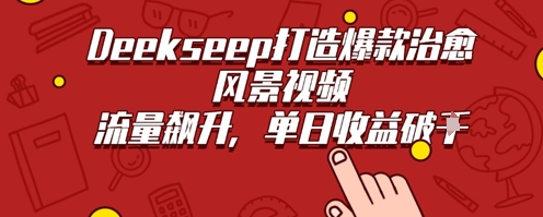 Deekseep制作治愈风景视频爆火出圈，单日收益几张，流量持续飙升-零界教育