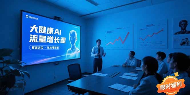 （15396期）大健康AI流量增长课，赛道定位方法论，AI数字人内容生产，私域转化运营...-零界教育