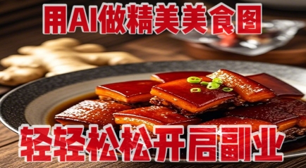 用AI做精美美食图，无需专业设备拍摄，轻轻松松开启副业-零界教育