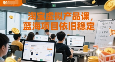 淘宝虚拟产品课，蓝海项目依旧稳定-零界教育