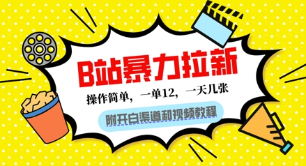 B站暴力拉新：一单12，一天几张，0门槛拉新(附渠道和教程)-零界教育