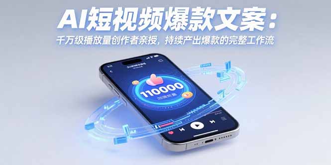 （15569期）AI短视频爆款文案：千万级播放量创作者亲授，持续产出爆款的完整工作流-零界教育