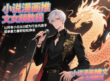 小说漫画推文女频教程，让所有小白从0成为行业内高手，简单暴力兼职轻松挣米-零界教育