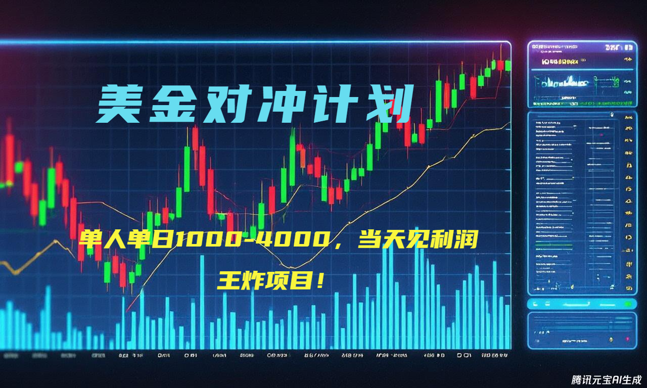 （15333期）2025年最暴力项目“美金先登计划”最新最强对冲战法，每日实际收益1K-4K-零界教育