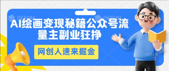 AI绘画变现秘籍：公众号流量主副业狂挣，网创人速来掘金-零界教育