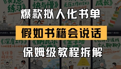 最新爆款拟人化书单玩法，假如书籍会说话，保姆级教程-零界教育