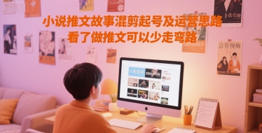 小说推文故事混剪起号及运营思路，看了做推文可以少走弯路-零界教育