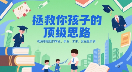 付费文章：拯救你孩子的顶级思路，彻底聊透他的学业、事业、未来，含金量满满-零界教育