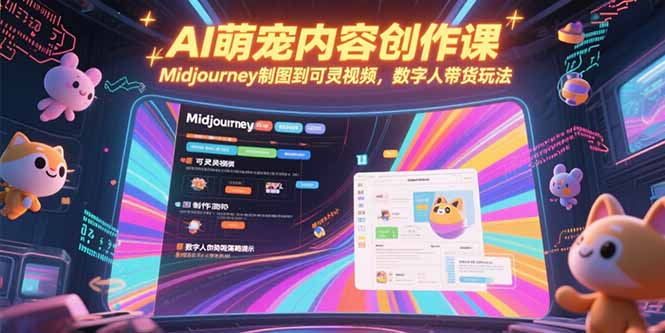（15311期）AI萌宠内容创作课，Midjourney制图到可灵视频，数字人带货玩法-零界教育
