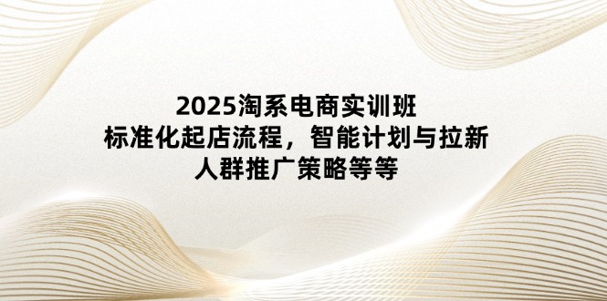（14522期）2025淘系电商实训班：标准化起店流程，智能计划与拉新，人群推广策略等等-零界教育