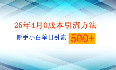 25年4月最新0成本引流方法新手小白单日引流500+精准创业粉-零界教育