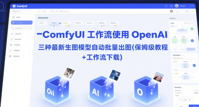 ComfyUI 工作流使用 OpenAI 三种最新生图模型自动批量出图(保姆级教程+工作流下载)-零界教育
