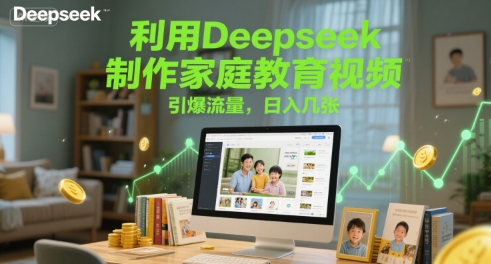 利用Deepseek制作家庭教育视频，引爆流量，日入几张-零界教育