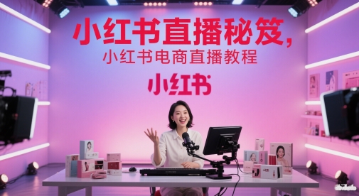 小红书直播秘笈，小红书电商直播教程-零界教育