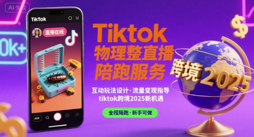 Tiktok物理整蛊直播陪跑服务-tiktok跨境2025-零界教育