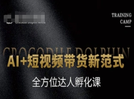 AI+短视频带货新范式，全方位达人孵化课-零界教育