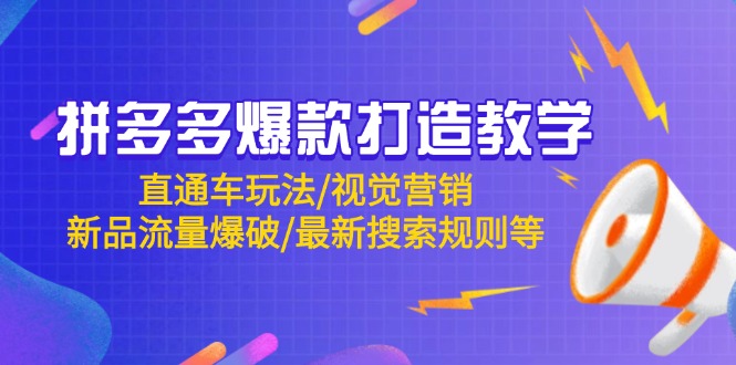 （14681期）拼多多爆款打造教学：直通车玩法/视觉营销/新品流量爆破/最新搜索规则等-零界教育