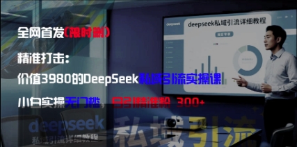 精准打击：价值3980的DeepSeek私域引流实操课，小白实操无门槛，日引精准粉300+-零界教育