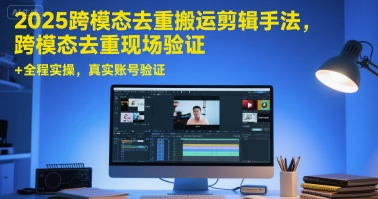 2025跨模态去重搬运剪辑手法，跨模态去重现场验证 +全程实操，真实账号验证-零界教育