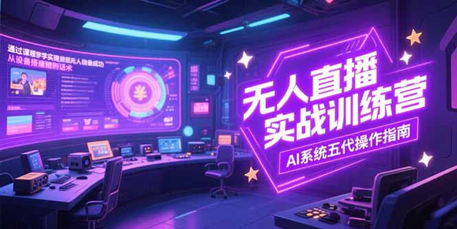 （15315期）无人直播实操训练营，从设备搭建到话术，AI系统五代操作指南(7月更新)-零界教育