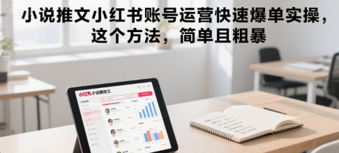 小说推文小红书账号运营快速爆单实操，这个方法，简单且粗暴-零界教育