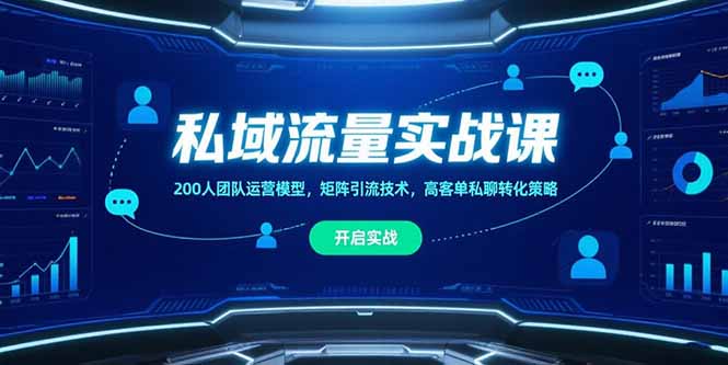 （15403期）私域流量实战课，200人团队运营模型，矩阵引流技术，高客单私聊转化策略-零界教育