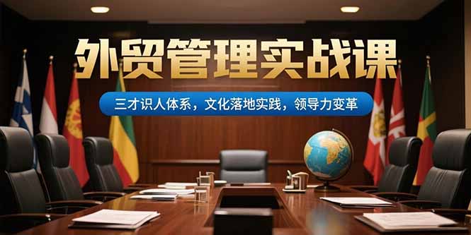 （15380期）外贸管理实战课，三才识人体系，文化落地实践，领导力变革-零界教育
