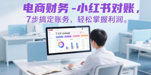 电商财务-小红书对账，7步搞定账务，轻松掌握利润-零界教育
