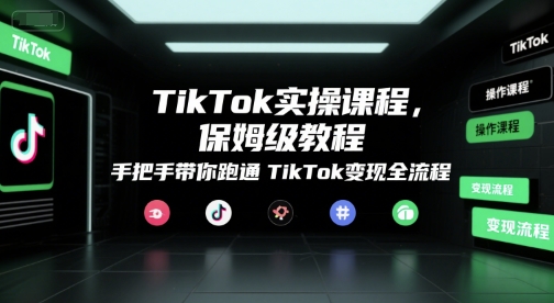 TikTok实操课程，保姆级教程，手把手带你跑通TikTok变现全流程-零界教育